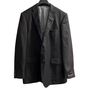 Joseph Abbound Loro Piana Blazer Mens 44L‎ Black Wool Sport Coat Jacket Career